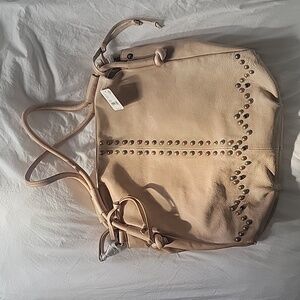 NWT Free People Studded Savory Tote Beige We the Free